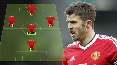 Cristiano Ronaldo in Michael Carrick’s Dream Man Utd Five-a-Side XI